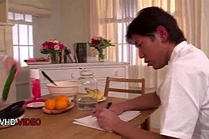 mature japanese milf blows then rides to creampie toy frenzy