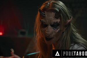 pure taboo three titted demon ashley lane breastfeeds nurse anna claire clouds in creepy 3way