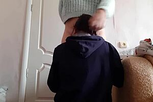 for a gift hot brunette lets cum fill mouth