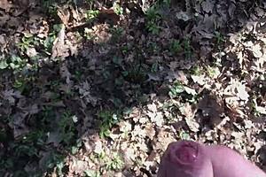 i MASTURBATE wildly as he WATCHES and JERKS off in lush nature