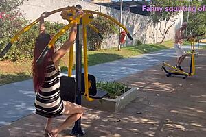 Wife Flashes Miniskirt In Crowded Public Park!