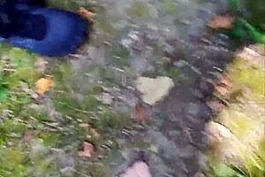 outdoor pantyhose balancing solo german feet fetish in public sexy toes tease