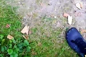 outdoor pantyhose balancing solo german feet fetish in public sexy toes tease