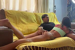 gym buddy trains her tight pussy hard at my place today