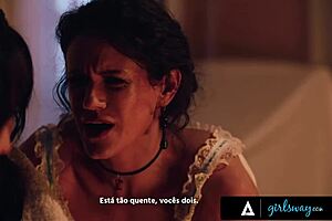 Goth lana summons milf penny barber sex spirit lick fest with august skye!