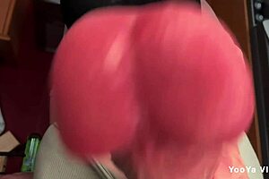 milf's heavy natural tits dominate kitchen play