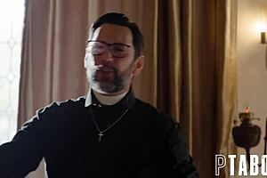 belle penelope kay confesses wild desires to priest tommy pistol intimately